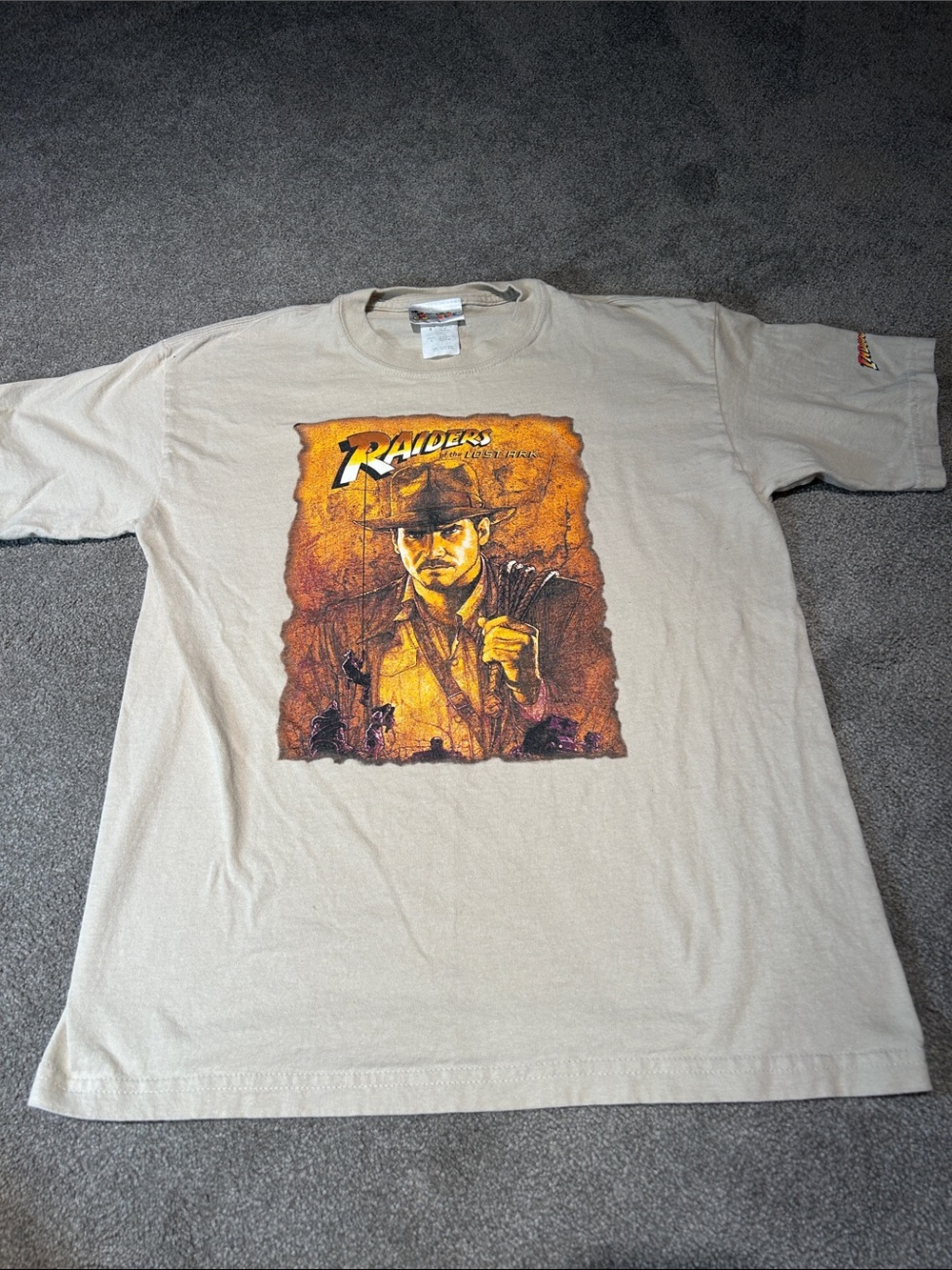 Vintage Raiders of the Lost Ark Graphic Tee - Beige